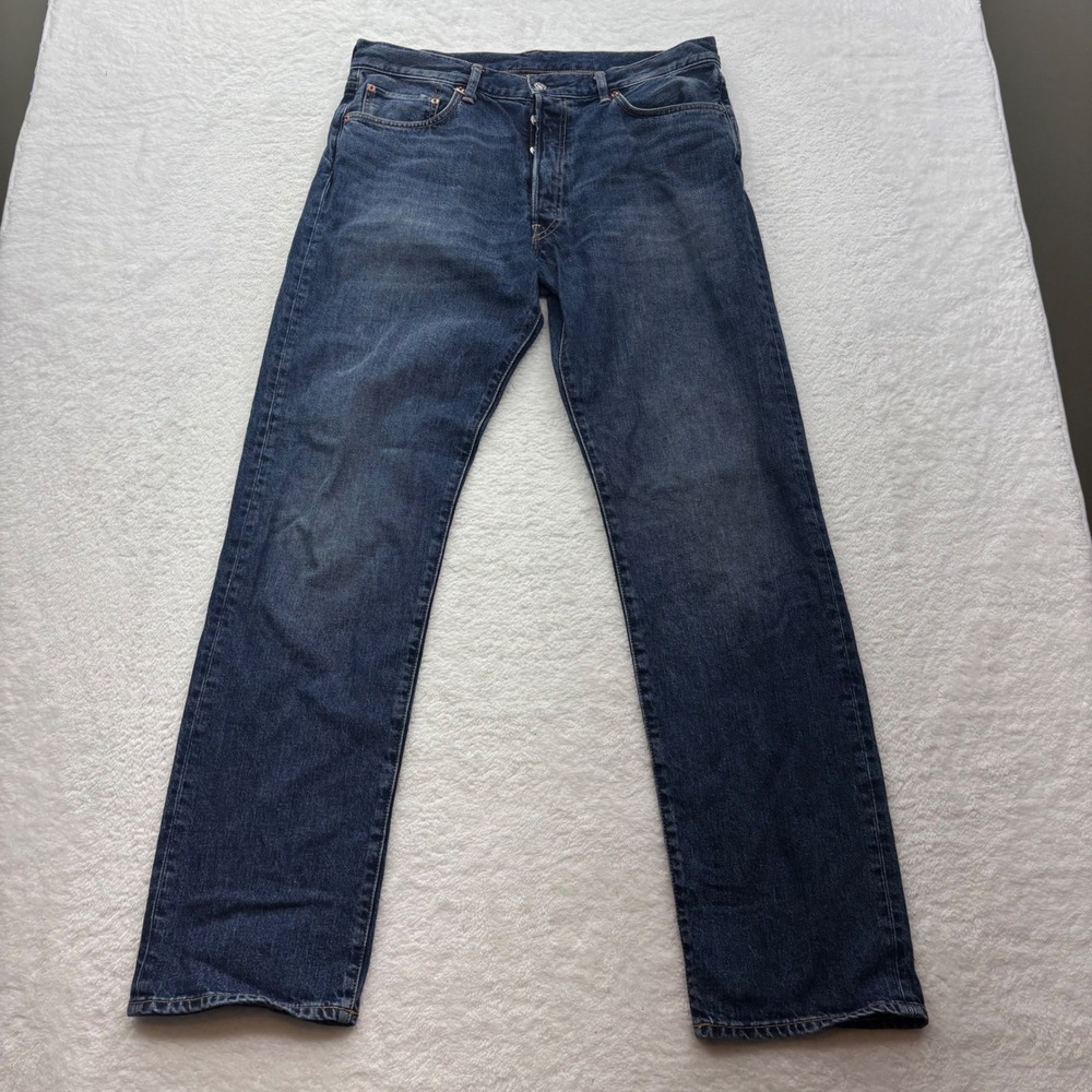 Buck Mason Ford Standard 12125 Japanese Indigo Denim Jeans Blue 34x34 Mens